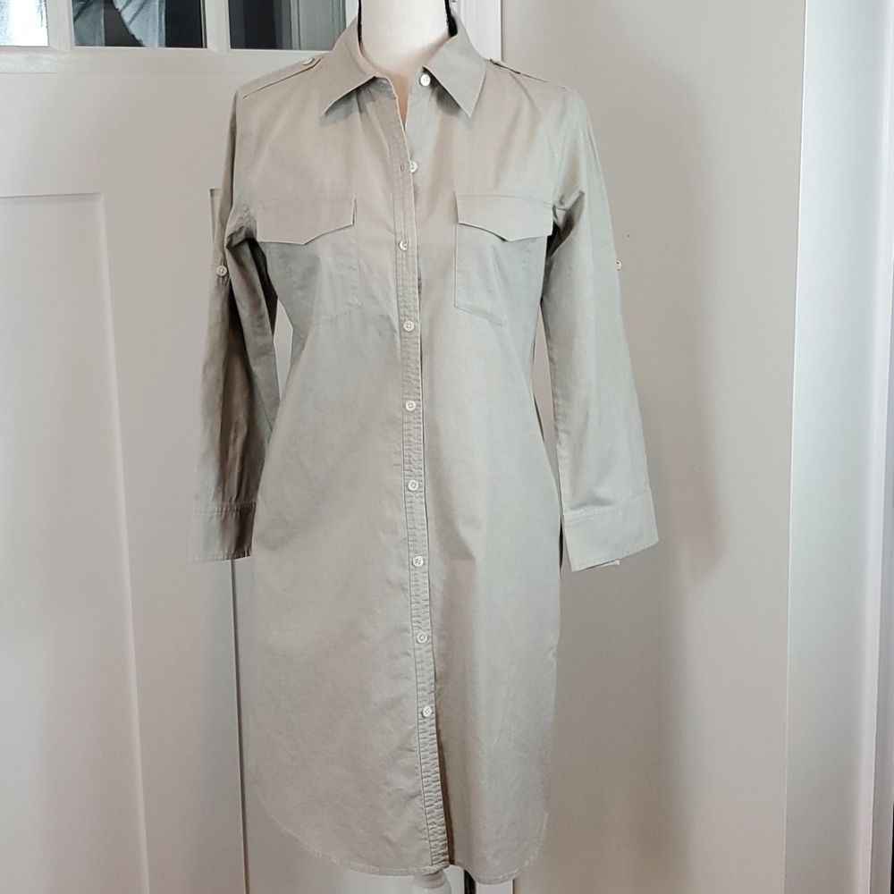 Theory Tan Shirtdress 6